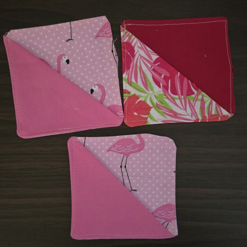 Handmade sewn corner bookmarks set of 3